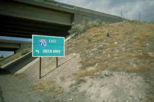 Interstate 70 entrance at Salinas, Utah